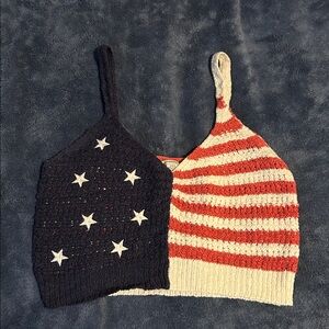 American Eagle American Flag crop top